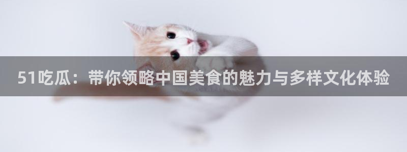 51吃瓜网今日必吃每日大瓜:51吃瓜:带你领略中国美食的魅力与多样文化体验